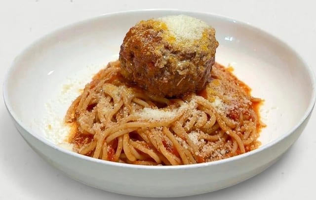 Spaghetti & Spicy Meatballs.